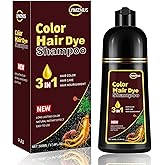Lymznus Instant Herbal Blonde Brown Hair Dye Shampoo 3 in 1, Colors in Minutes, Brown Hair Color Shampoo for Men and Women, 500ml