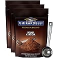 Ghirardelli Unsweetened Cocoa Powder Pouch 8 Ounce (Pack of 3) with Limited Edition Measuring Spoon