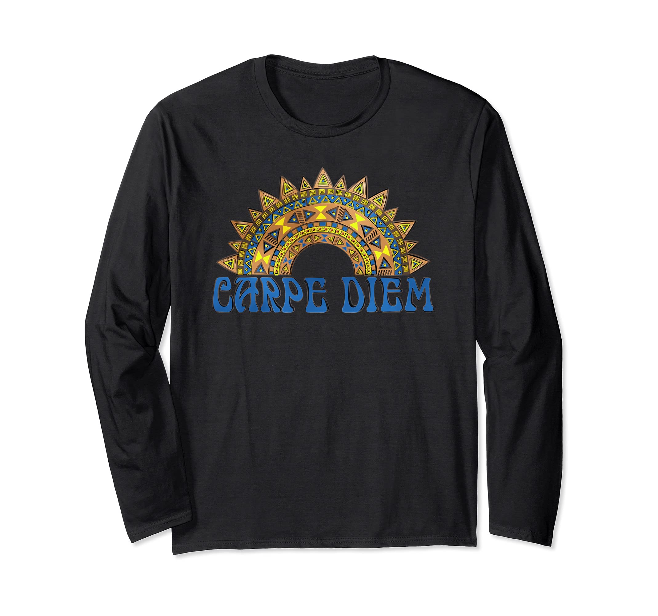 CARPE DIEM Latin - Indigenous Mandala 4 - Fan Fun Long Sleeve T-Shirt