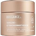 Biossance Squalane + Ectoin Overnight Rescue Face Cream – Intensive 24h Hydration for Dry/Sensitive Skin – Boosts Repair, Smoothens, Rejuvenates – Use as Moisturizer/Overnight Mask, 1.6oz