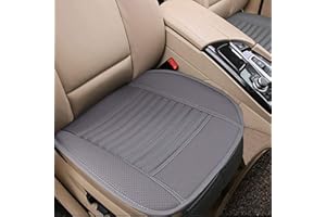Big Ant 2 Pack Car Seat Cushions Interior Seat Covers Cushion Pad Mat for Auto Supplies Office Chair with Breathable PU Leather(Gray)