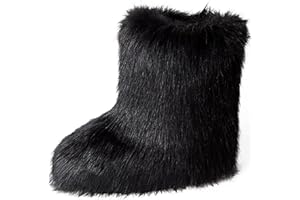 YXCFEWD Fur Boots for Women Winter Fluffy Furry Boots for Girls Flat Heel Snow Boots