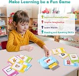 Oderra Talking Flash Cards 112 Cards 224 Words Educational Toy for Kids view 4