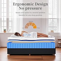 JEEKEA Full Size Mattress, 10 Inch Innerspring
