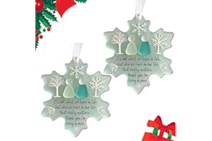 Snowflake-Shaped Sea Glass Friendship Decor, Handcrafted Sea Glass Ornament, Friendship Decor Ornament Souvenir, Gifts for Be