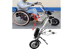 500W Wheelchair Pull Device, Wheelchair Conversion Electric Kit, 48v 15/17 Ah Lithium Battery, Range 55/65 Km, 3 Speeds/with 