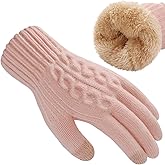 Tavaleu Womens Winter Gloves - Touch Screen Gloves with Thermal Dual-Layer Lining, Warm Fleece gloves for Cold Weather