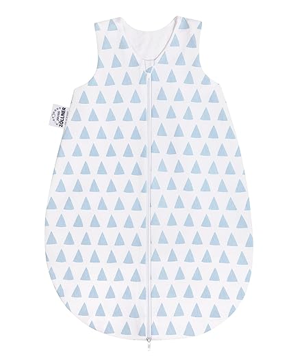 Julius Zöllner 9052167253 Jersey Sommerschlafsack, Blau (Triangel blue),Gr.50/56