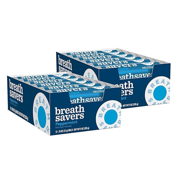 BREATHSAVERS PEPPERMINT MINTS, 24-COUNT (2 PACK OF 12)