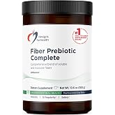 Designs for Health Fiber Prebiotic Complete, Unflavored, 30 Servings | 12 Digestive Fiber Blend Powder, Psyllium Husk, Flax + Apple Pectin, Prebiotic Gut Support, Unsweetened