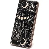 BECEERE Ultra Slim Thin Leather Women Wallet Rfid Blocking Credit Card Holder Bifold Clutch (Zodiac Signs)