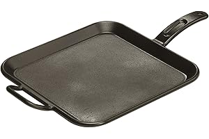 Lodge BOLD 12 Inch Seasoned Cast Iron Square Griddle, Design-Forward Cookware