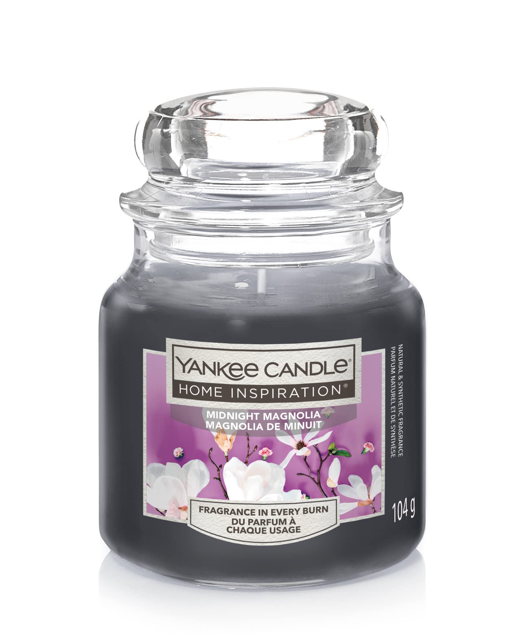 Yankee Candle Home Inspiration Range Midnight Magnolia Scent in Small Jar 104g