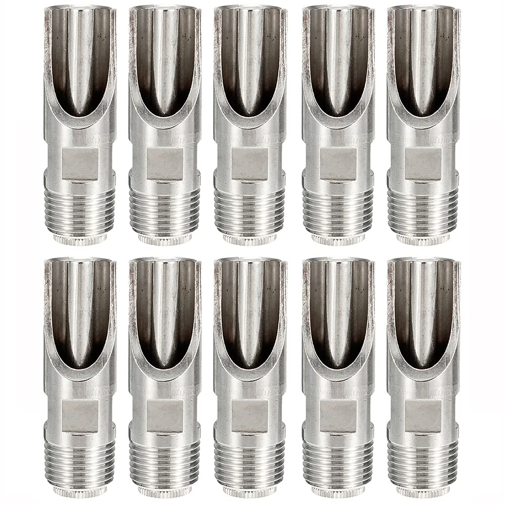 ANCLLO 10 Pack Metal NPT 1/2inch Automatic Pig Nipple Drinker for Sows Piglets Drinking