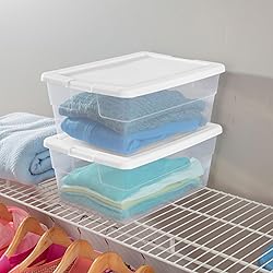 Sterilite 48-Pack Storage Box, Stackable Clear