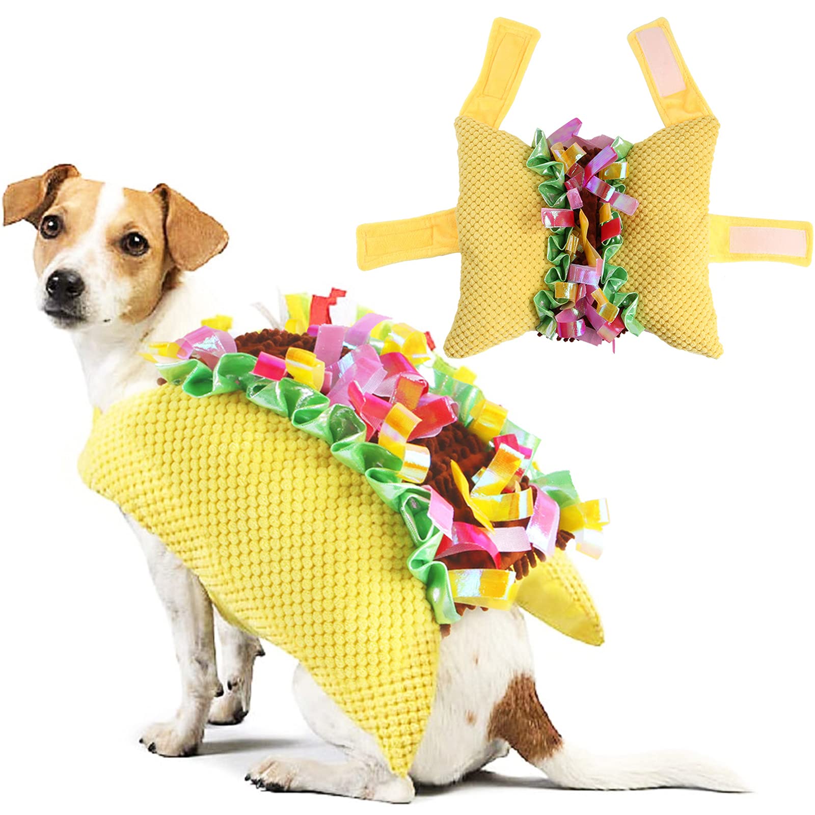 Photo 1 of Coppthinktu Dog Taco Costume, Yellow Polyester, Large, Halloween