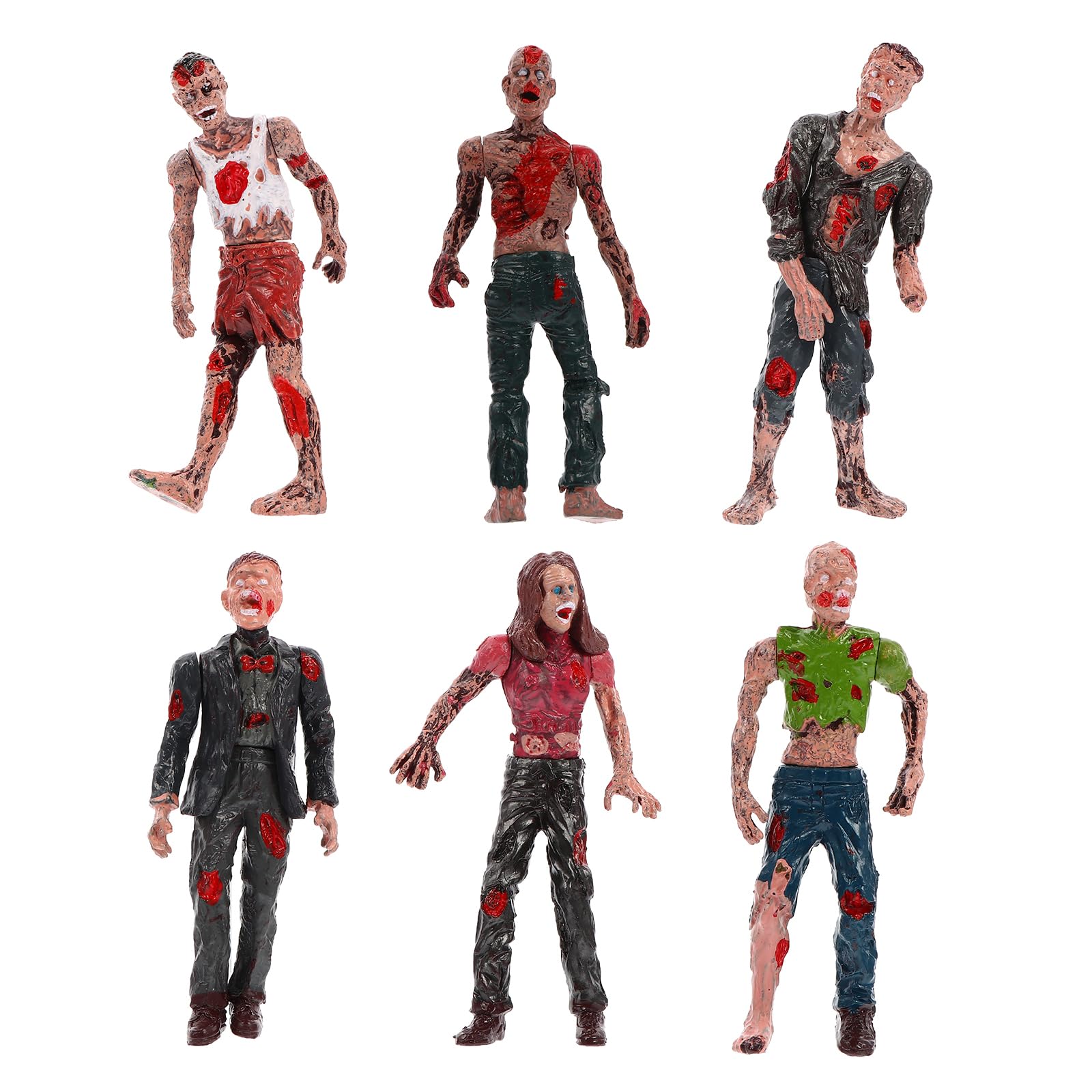 Vaguelly 6pcs Zombie Doll Toy Toys Zombies Toys Zombie Halloween Scary Props Halloween Creepy Doll Terror Zombie Toys Boy Toys Plastic Vampire Number