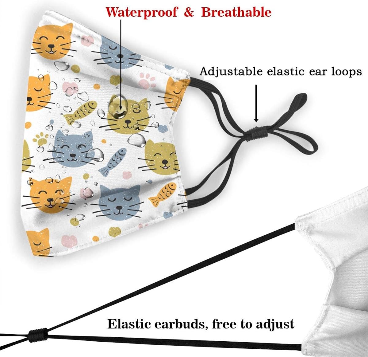HUAJIELONG Mask, with Two Protective 5-layer Carbon Filters, M-Shaped Nose Clip Kid Bandana Shield for Teens 1 PCS - Roblox: Clothing