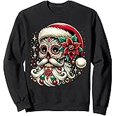 Santa Sugar Skull Calavera Funny Mexican Christmas Sweatshirt