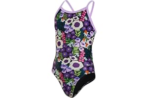 Sporti Thin Strap Girls' Athletic One-Piece Swimsuit Hydrolast Technology, Competitive Bathing Suit for Youth Swimmers