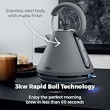 Tower Sera Pyramid Kettle 1.7L 3kW Smoked Black Grey T10079GRY view 3