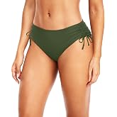 Daci Women's Side Tie Mid Rise Bikini Bottom | Full Bum Coverage, Adjustable Drawstring, Full Lining, Stretchy Fabric, Swimming, Pool, Beach