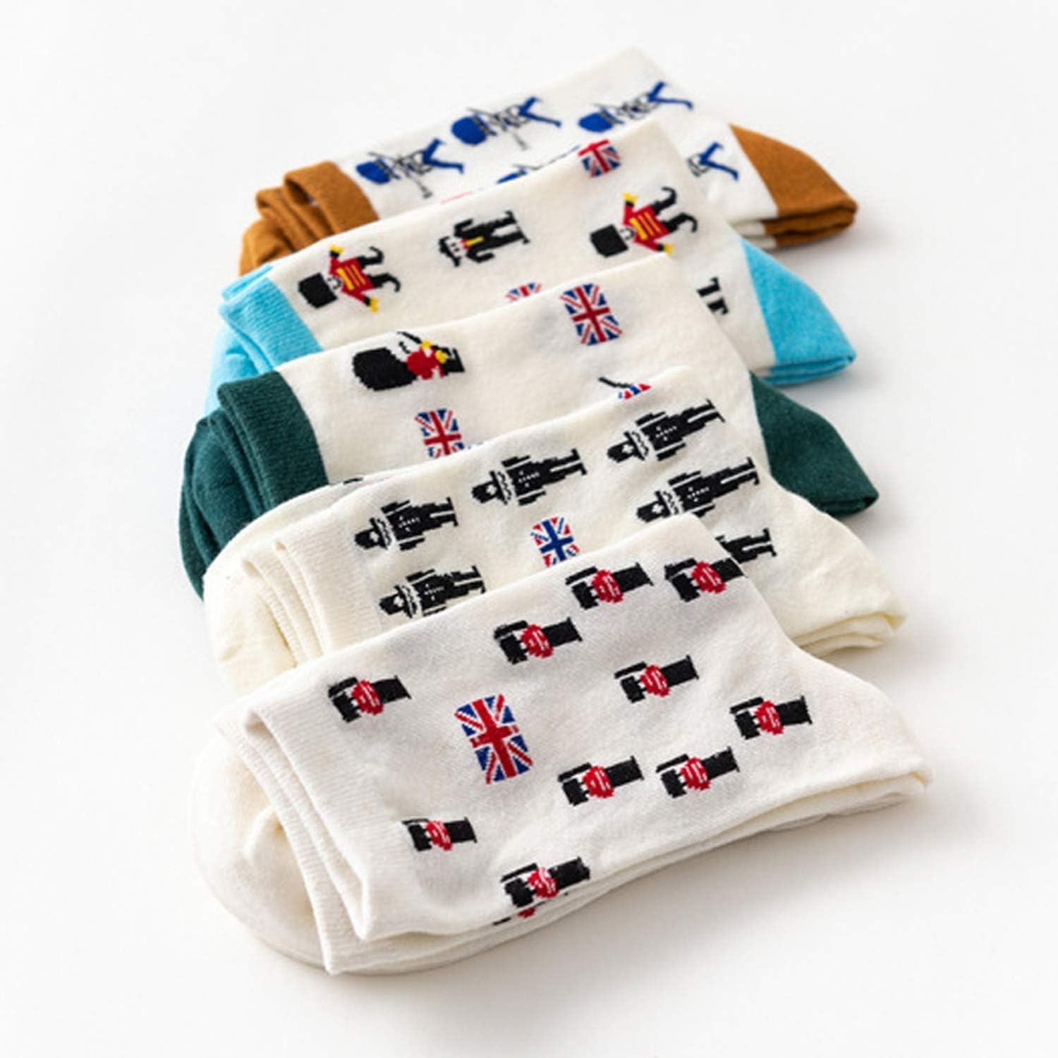 Amazon Com Calcetines Cortos Kawaii De Algodon Calido Para Invierno Diseno De Bandera De Inglaterra Para Mujer Clothing