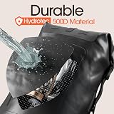 Earth Pak 35L Waterproof Backpack Roll-Top Closure Front Pocket Black view 4