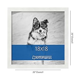 ArtToFrames 18x18 Inch White Picture Frame, This