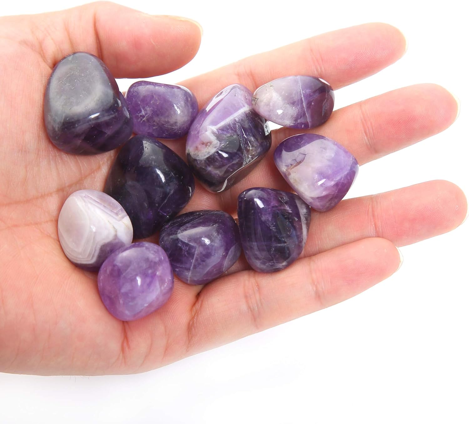 Bingcute Brazilian Tumbled Polished Natural Stones 1/2 Ib for Wicca, Reiki, and Energy Crystal Healing (Assorted): Home & Kitchen