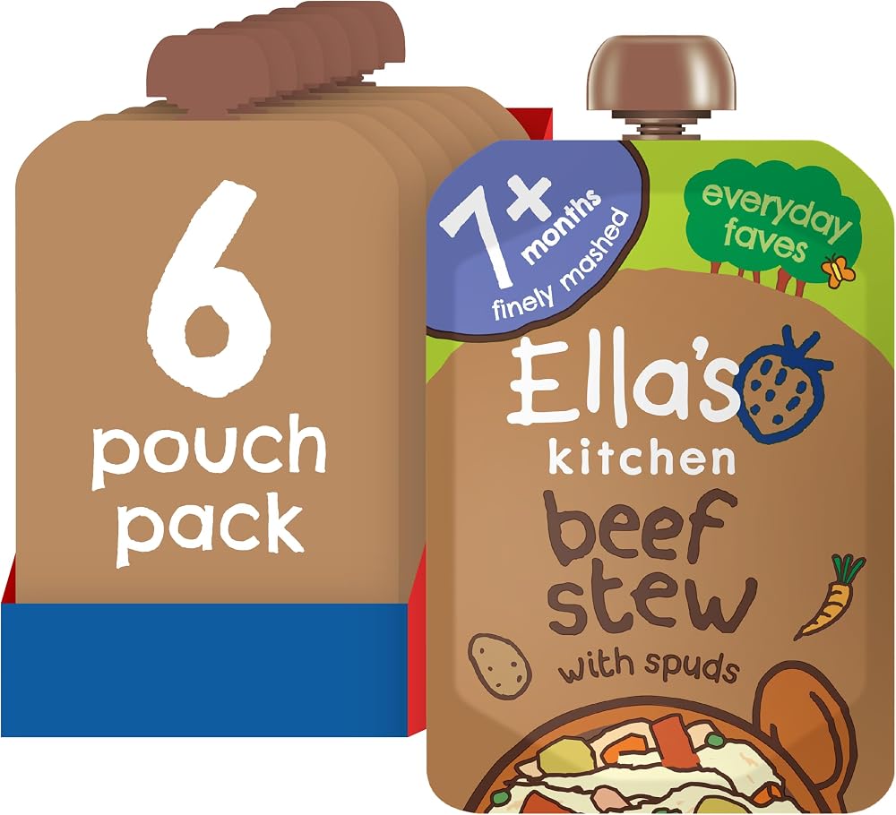 Ella's Kitchen Stage 2 Organic Beef Stew with Spuds 130 g Pack of 6