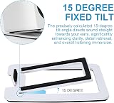 Sanyun SW601 Tilted Desk Speaker Stands Pair White 15° 2-3 inch Speakers view 3