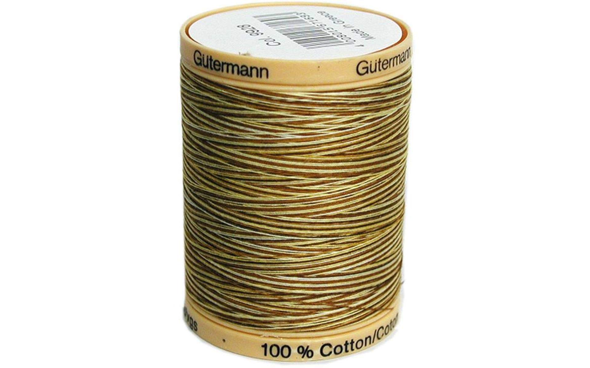 Gutermann 876 yd Natural Cotton Thread Variegated, Butternut