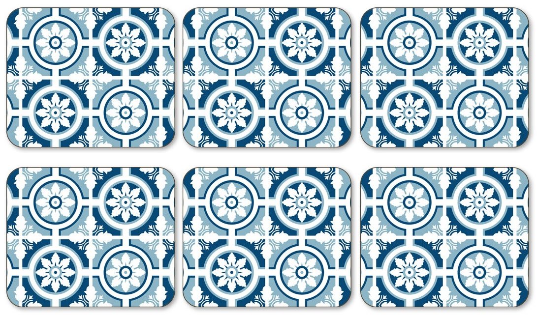 Jason Lisbon Blue Coasters - Set of 6