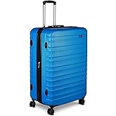 Amazon Basics 30" Hardside Large Checked Luggage, Expandable For Up to 15% More Space, With Scratch-Resistant Surface, Four Multi-directional Wheels, Telescoping Handle, Light Blue