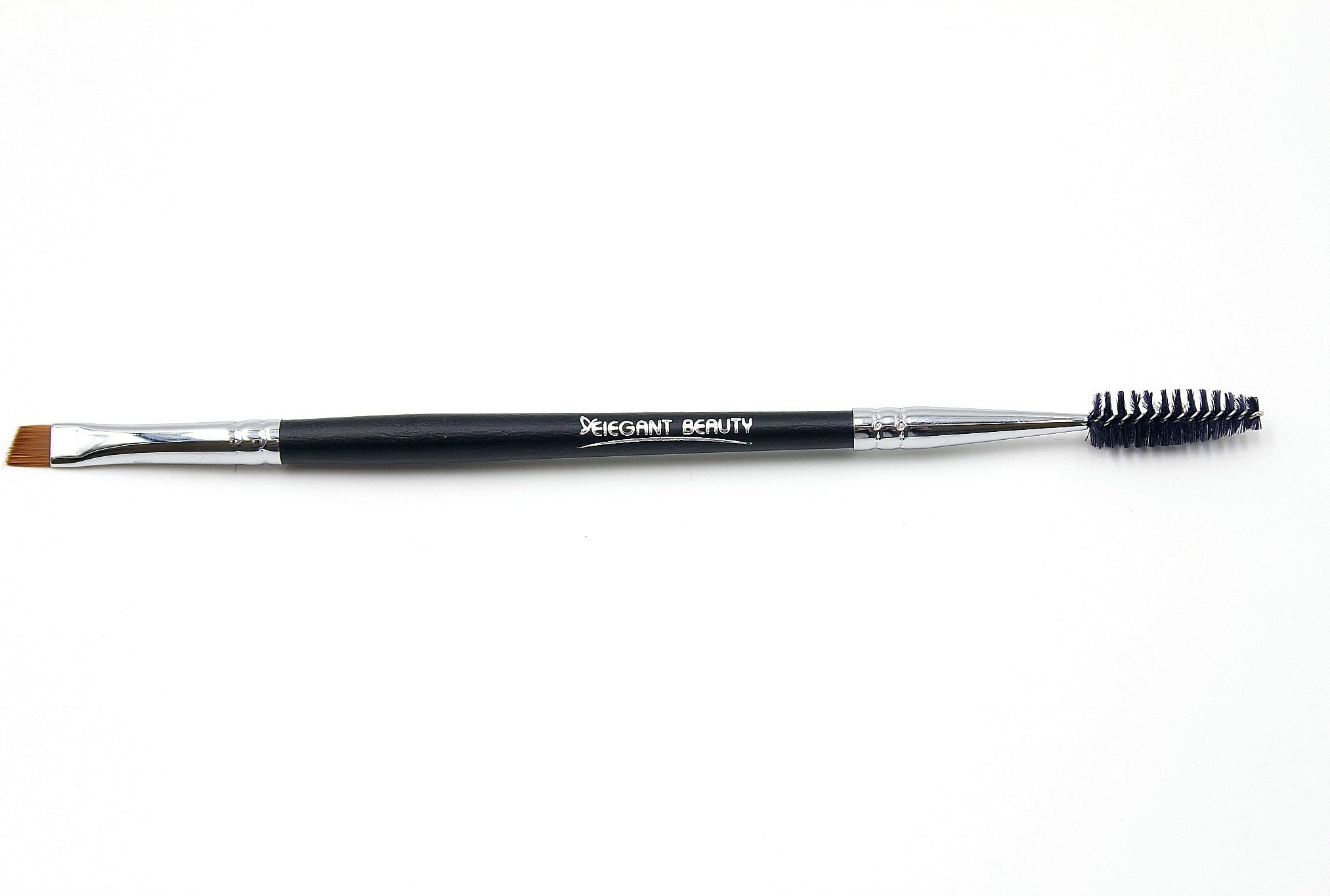 Duo Eyebrow Brush by Elegant Beauty - Premium Quality Angled Eye Brow Brush and Spoolie Brush, applicate of eye and brow makeup better, make you look more enchanment!