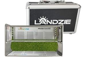 LANDZIE Prism Grass Height Gauge - Easily Measure The Length of Lawn up to 1 5/8in or 40mm - Height of Cut Grass Gauge with Protective Case - Landscaping Tools and Equipment Measures Sod, Sward, Turf