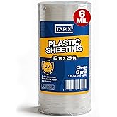 Plastic Sheeting (10' x 25'), 6 Mil Heavy Duty Polyethylene Greenhouse Film | Plastic Sheeting, Greenhouse Plastic, Polyethylene Film, UV Protection, Construction Cover, Moisture Barrier