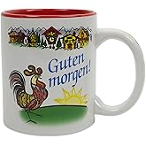 Essence of Europe Gifts Guten Morgen/Good Morning in German Colorful Ceramic Coffee Mug by E.H.G | 12 oz