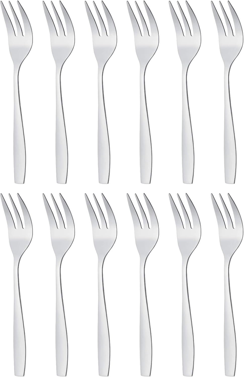 GRÄWE Kuchengabeln 12 Stück, klein aus Edelstahl, 12er Pack Kuchengabel Set, 12-teilig - Serie Königstein