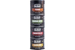 Urban Accents BBQ ROAD TRIP TOWER, Gourmet BBQ Rub Set, Grilling BBQ Rubs and Spices for Smoking Meat (Set of 4) - BBQ Meat S