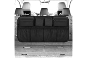 BEICARIN Car Trunk Organizer Storage Bag - Large Capacity Car Backseat Hanging Organizer for SUV, MPV, Van, Car Trunk Tidy Cargo Storage Collapsible with 8 Pockets Adjustable Straps, Space Saving Expert,Size M