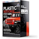 Plastic Restorer Back to Black Plastic Restorer for Cars, Rubber, Vinyl, Trim Coat Car Care, Refreshes Shiny Ceramic Coating Automotive Exterior & Interior Trim Polish Kit with Foam Applicator, 30ml