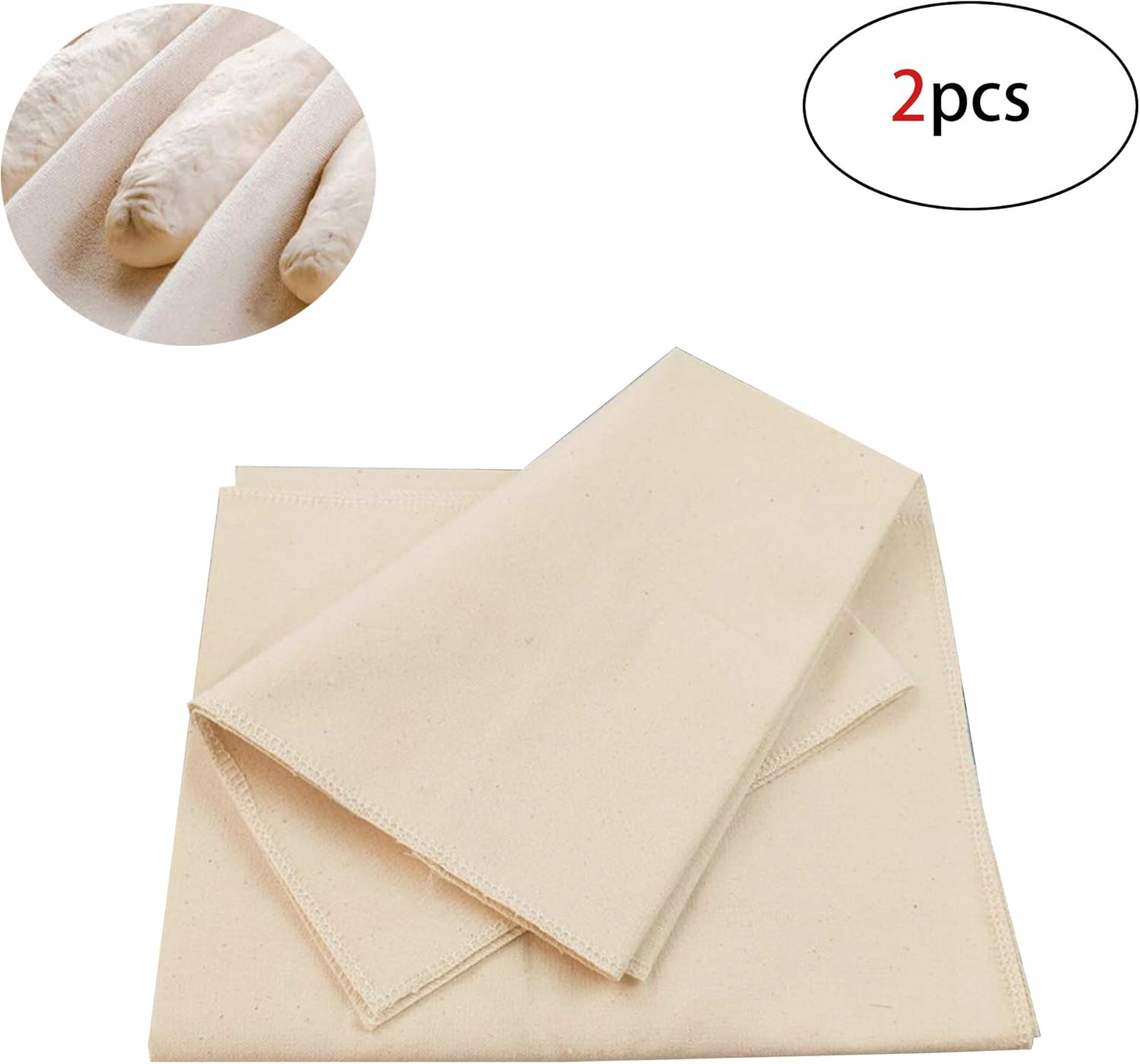 2 pcs Professional Bread Bakers Couche Proofing Cloth Cotton for