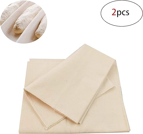 2 Pcs Professional Bread Bakers Couche Proofing Cloth Cotton For