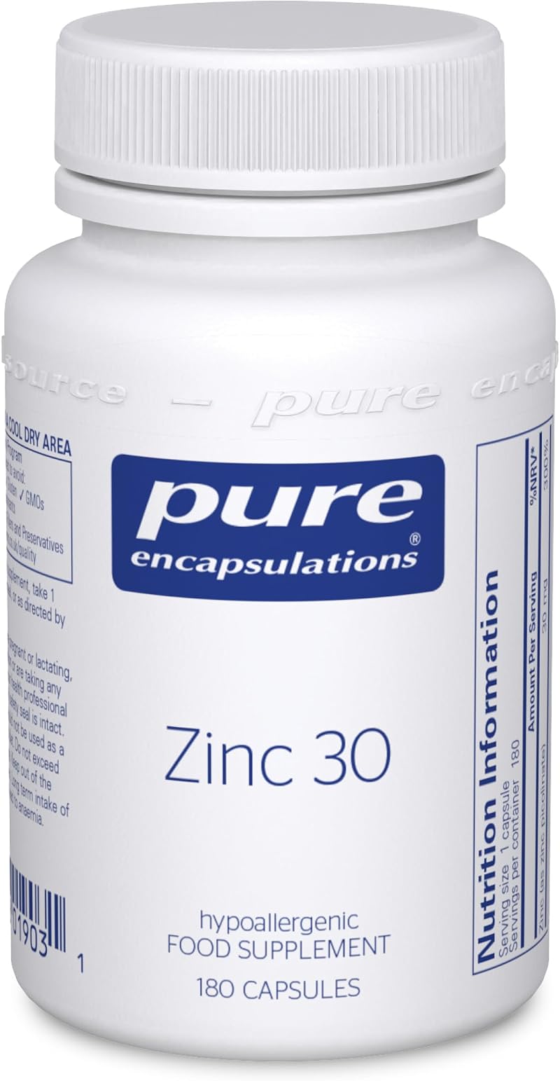 Pure Encapsulations Zinc 30 Zinc Picolinate 30mg 180 Capsules