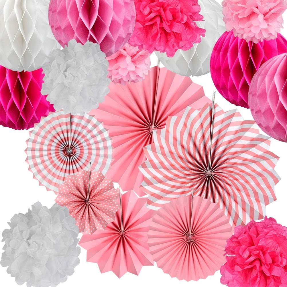 Hobby creativi Ventagli di Carta da 21 Pezzi e Pallina di Nido Fatta a