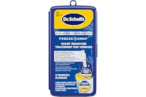 Dr. Scholl’s Dual Action FreezeAway Wart Remover, 12 Treatments. For Common and Plantar Warts, 33 Count (Pack of 1)