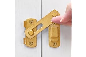 Wocoe 3 Packs Gold Flip Latch Gate Latches,2.75"x2.02"-Versatile Barn Door,Sliding Door,and Cabinet Hardware for Enhanced Security and Style