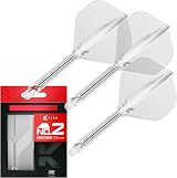 Target Darts K Flex Integrated Flights & Shafts No.2 Medium 3 Pack - Clear